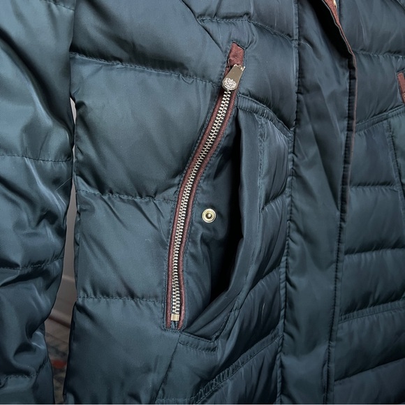 Vince Camuto Women's Green Down Filled Parka with Faux Fur Trim Hood medium - Picture 8 of 12